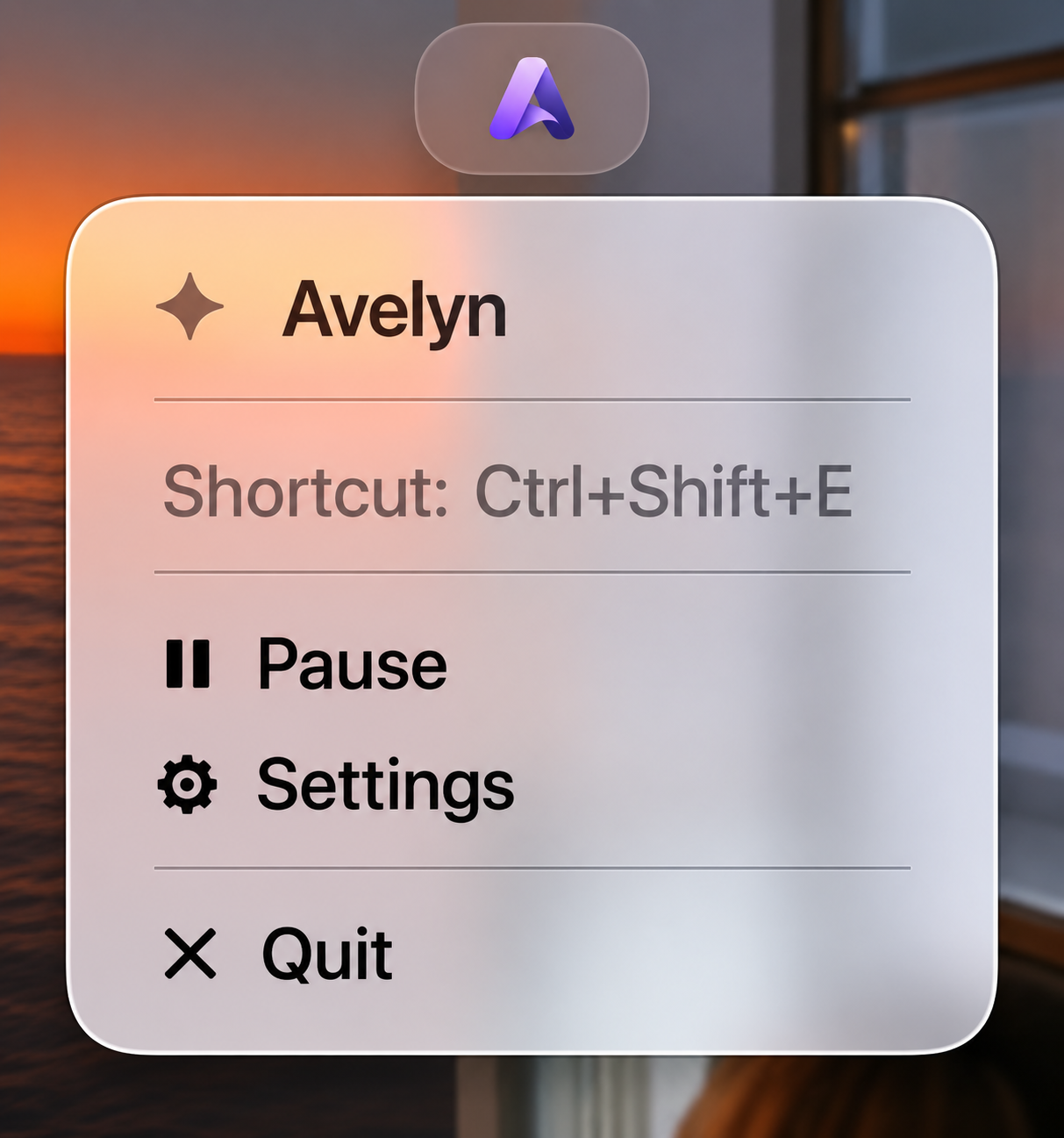 Menu Bar Operation